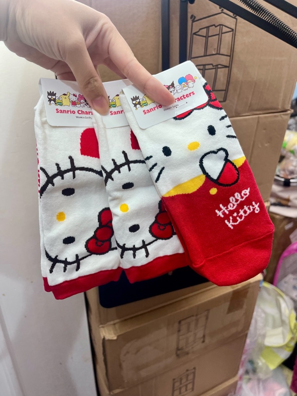 3 pairs Hello Kitty socks bundle